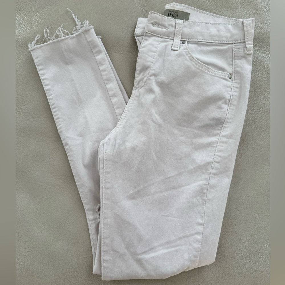 Top Shop Leigh White Skinny Jeans